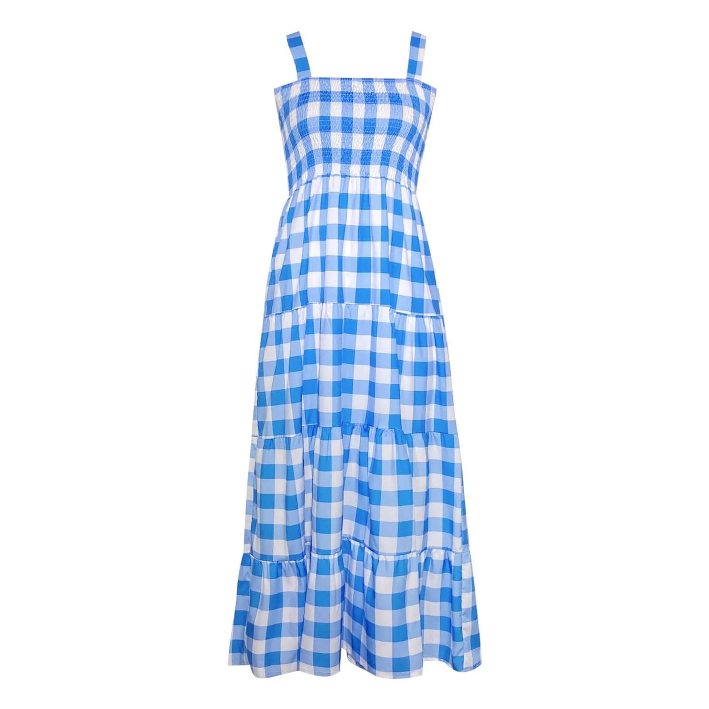 Plaid A line Print Dress - Susane