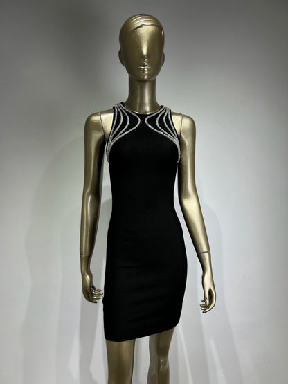 Shiny Mini Bodycon Dress - Adyce