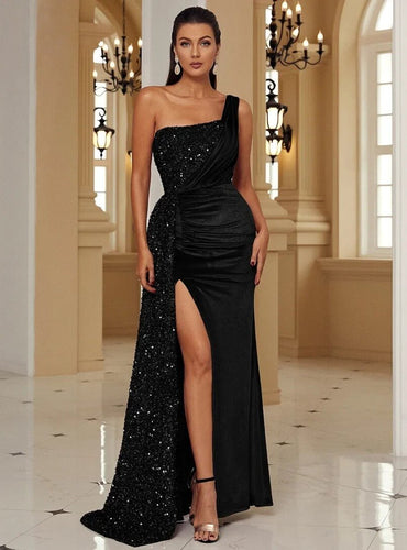 Luxury One Shoulder Evening Dress - Gloria