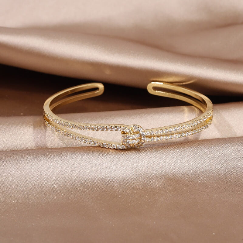 Luxury full zircon knot bracelet - Galia