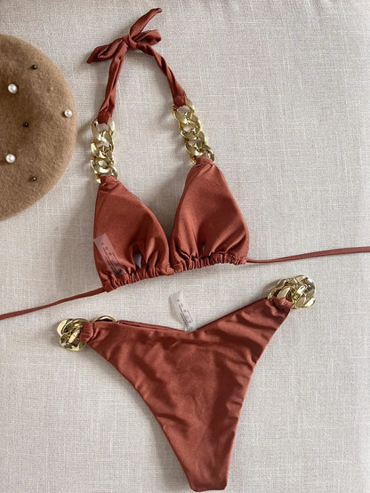 Chain Detail Bikini - Becky