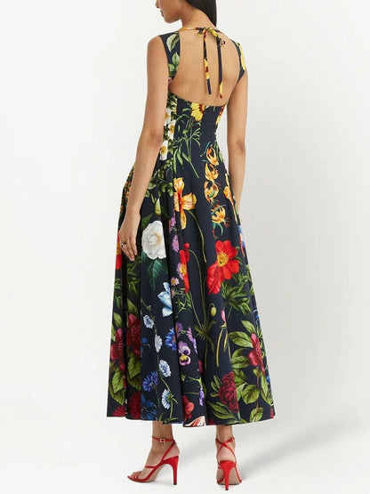 Floral Print Dress - Perla