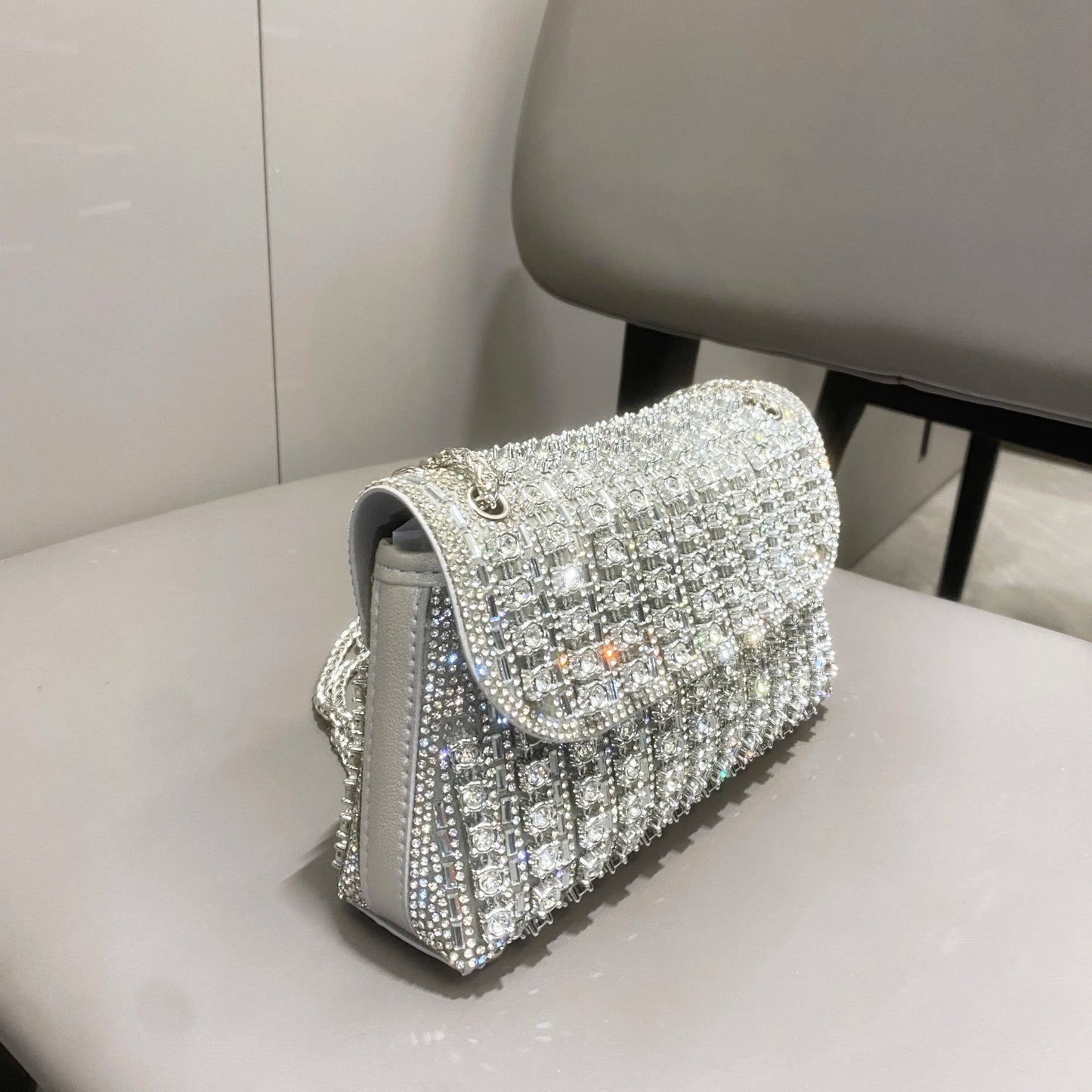 Rhinestones Evening clutch Bag - Leonor