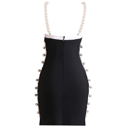 Pearl Side Ring Mini Dress - Robin