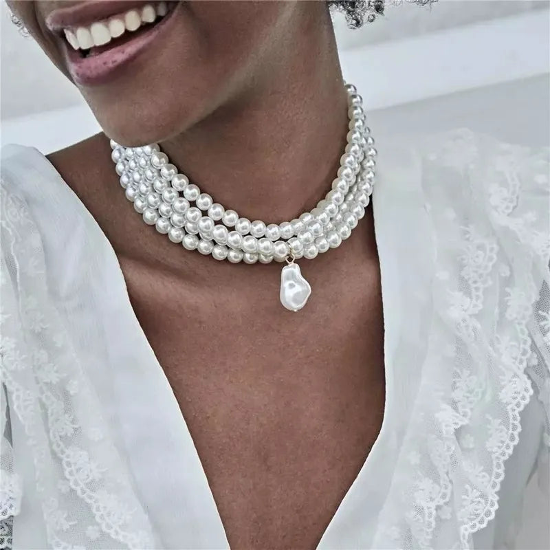 Multilayer Pearl Choker - Jenn