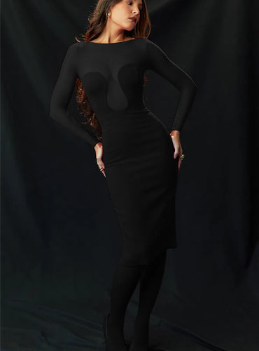 Elegant Strapless Sexy Dress - Lilla