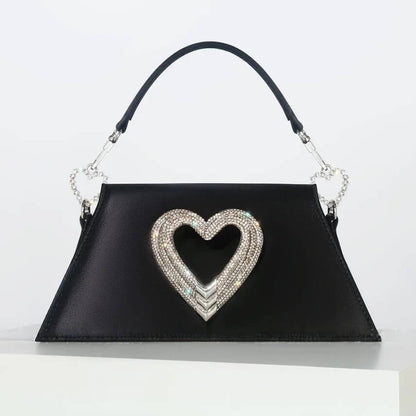 Heart Shaped Satin Handbags - Livian