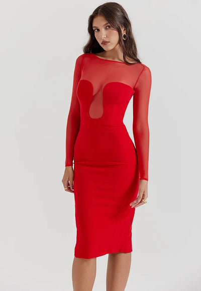 Elegant Strapless Sexy Dress - Lilla