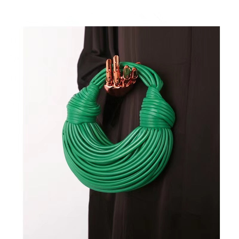 Luxury Noodle Rope Knotted Purse - Galia