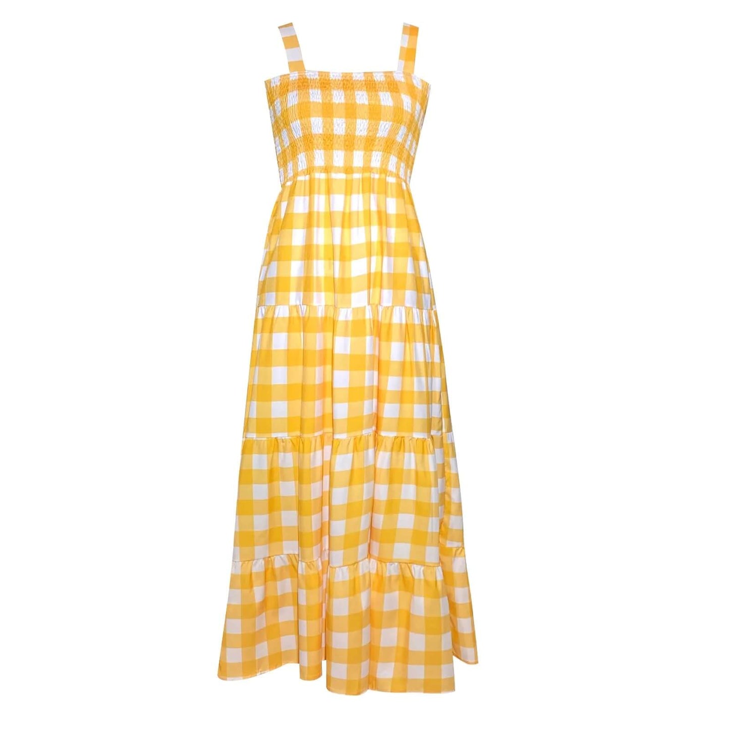 Plaid A line Print Dress - Susane