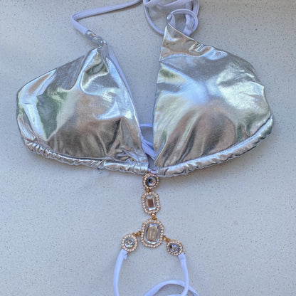 Sexy Silver Rhinestone Bikini - Ravana