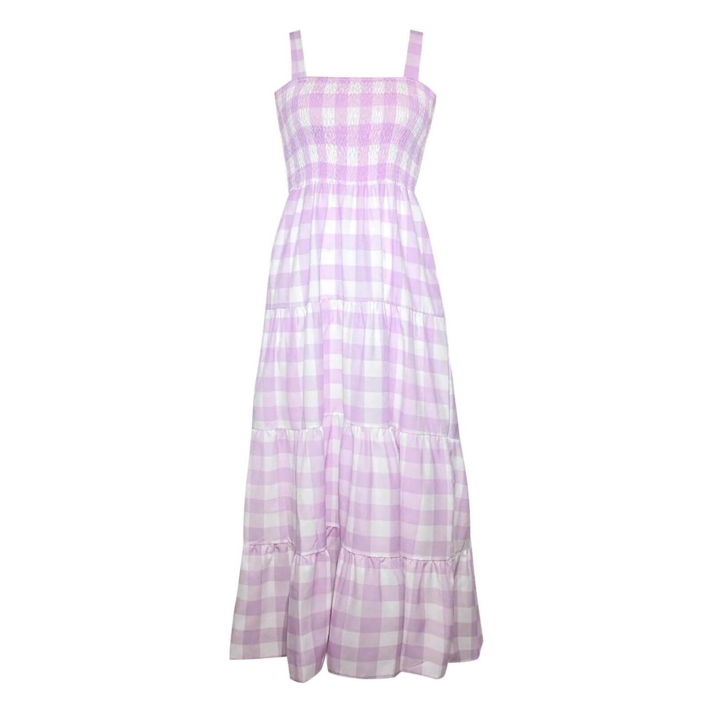 Plaid A line Print Dress - Susane