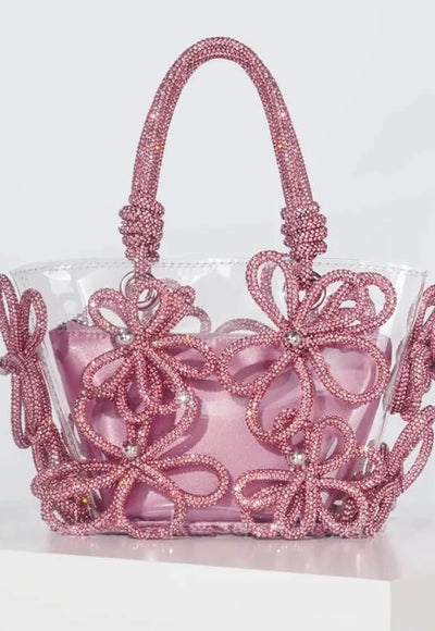 Diamond Flower Transparent Bag - Cassia