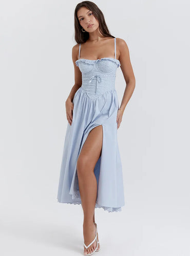Lace Midi Slit Dress - Ohana