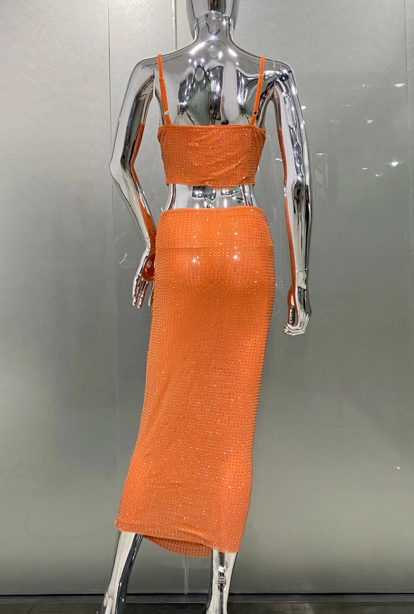 Rhinestones Orange Set - Ryacinth