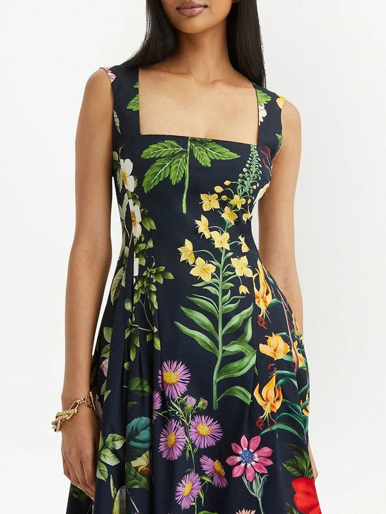 Floral Print Dress - Perla