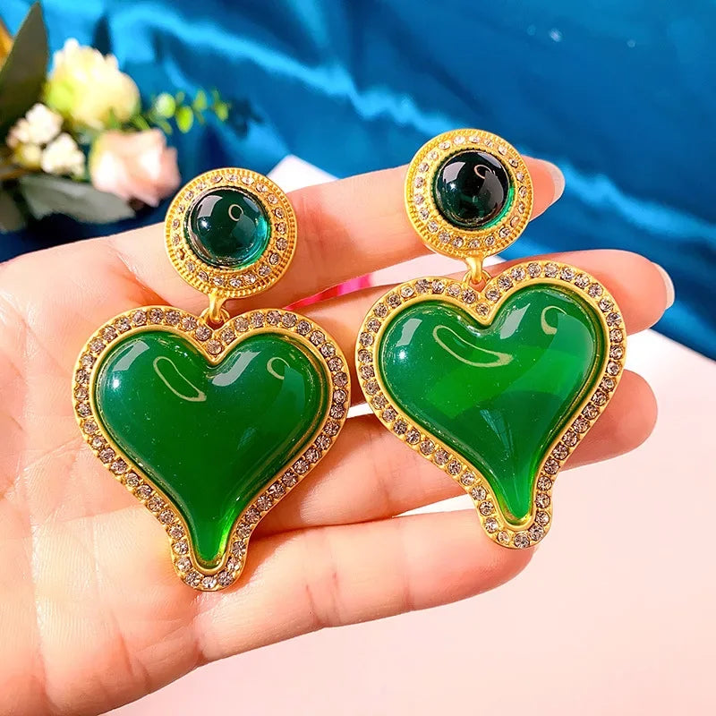 Heart Glass Earring - Glori