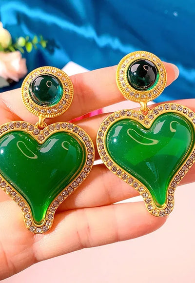 Heart Glass Earring - Glori