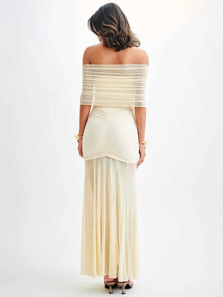 Off-shoulder Maxi Dress - Ethel