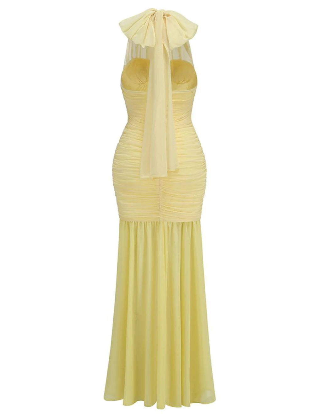 Maxi Halter Ruched Dress - Siona