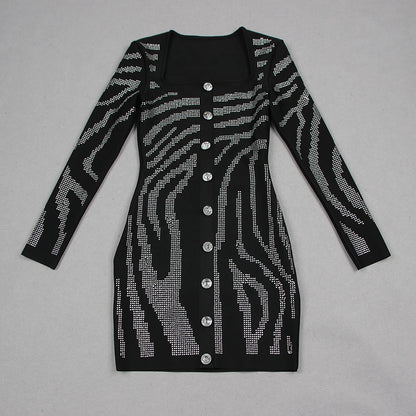 Long Sleeve Buttons Dress - Isha