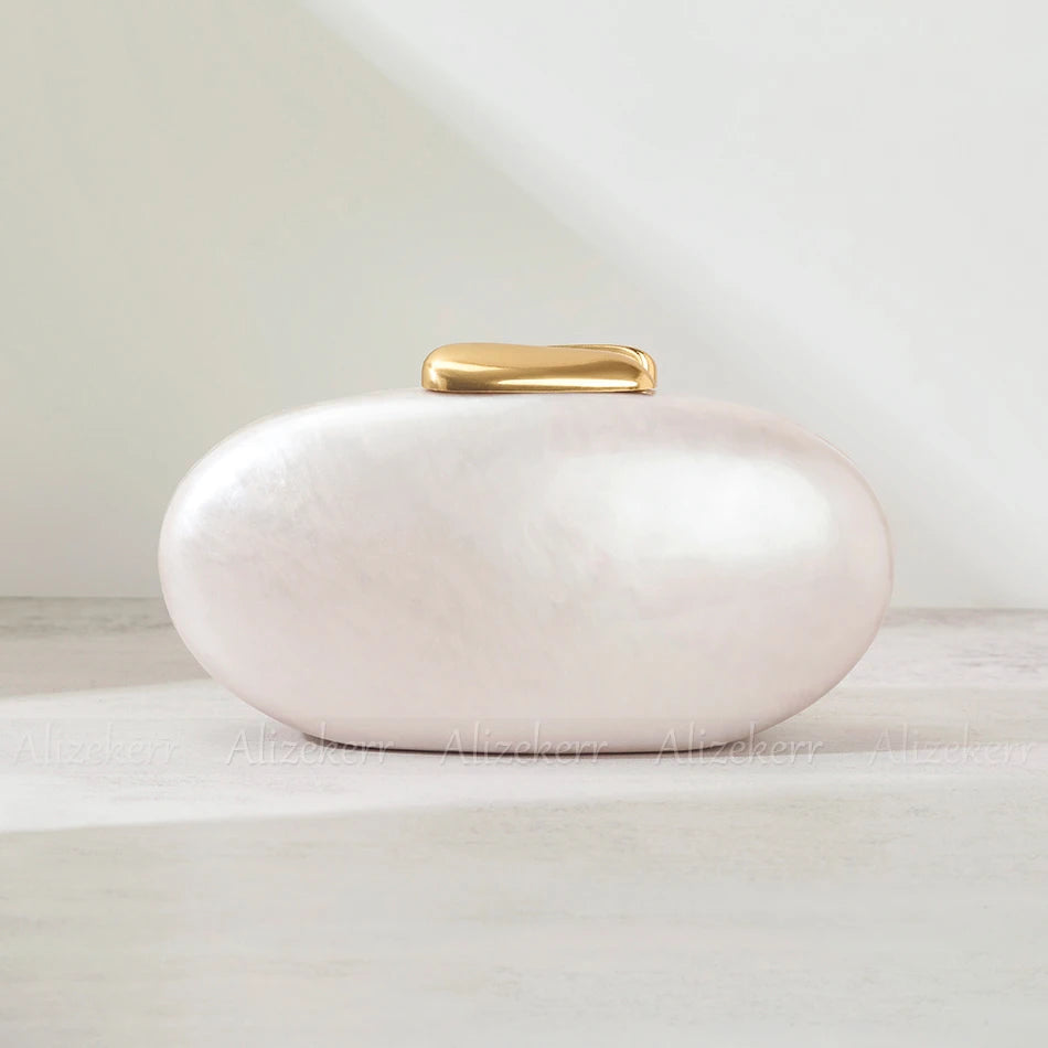 Oval Pearl Shaped Clutch - Kory