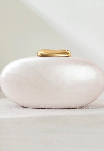 Oval Pearl Shaped Clutch - Kory