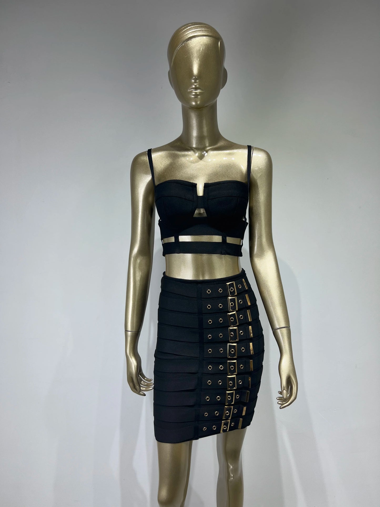 Cut Out Metal Belt Set - Lidie