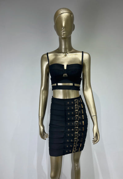 Cut Out Metal Belt Set - Lidie