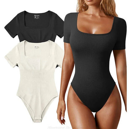 Seamless Ribbed Shaperwear Bodysuits - Dalia