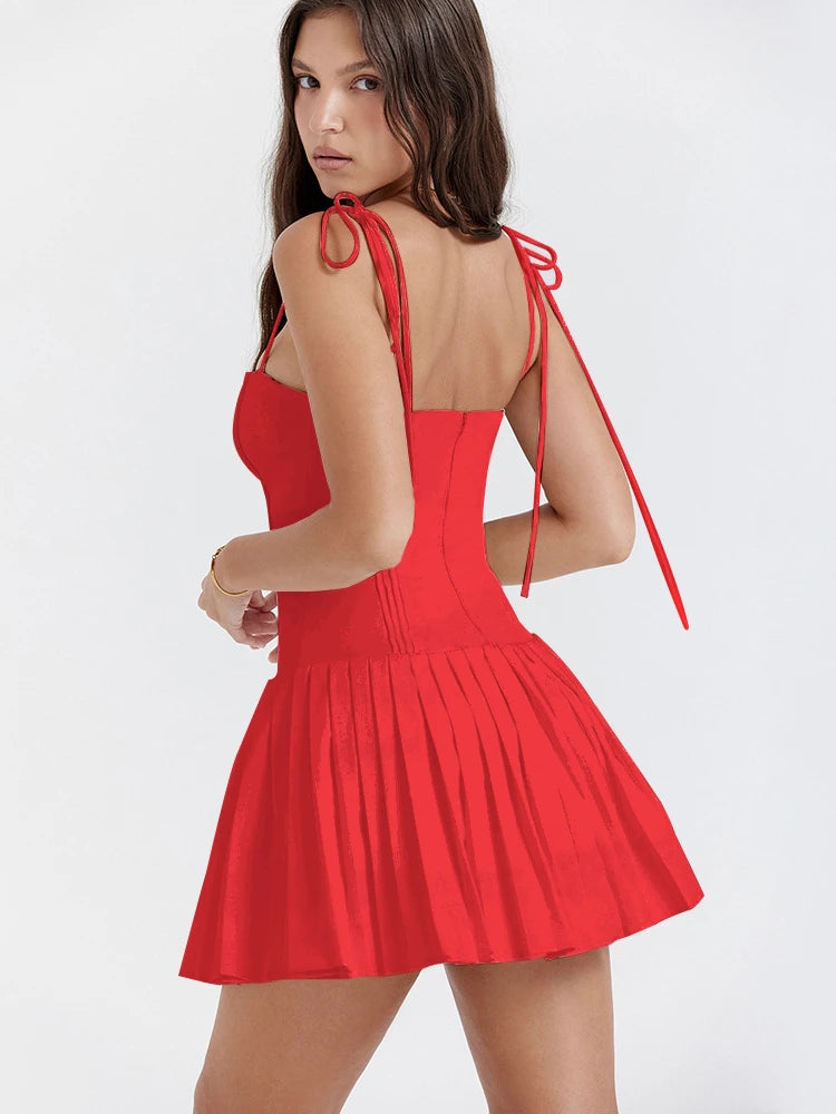 Spaghetti Strap A Line Dress - Betany