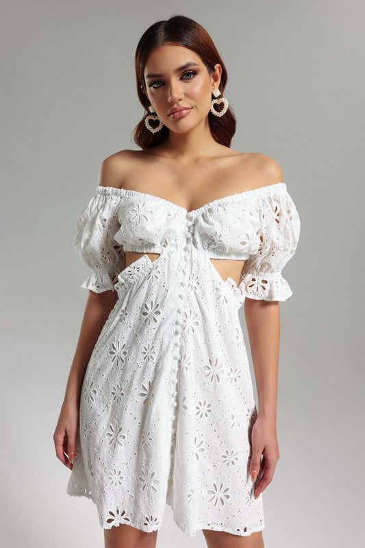 Lace Off Shoulder Dress - Lian