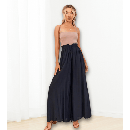 Summer Wide Leg With Elastic Waistband Pants - Alina