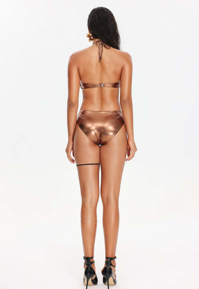 Metallic Bronze Swimsuit - Diana