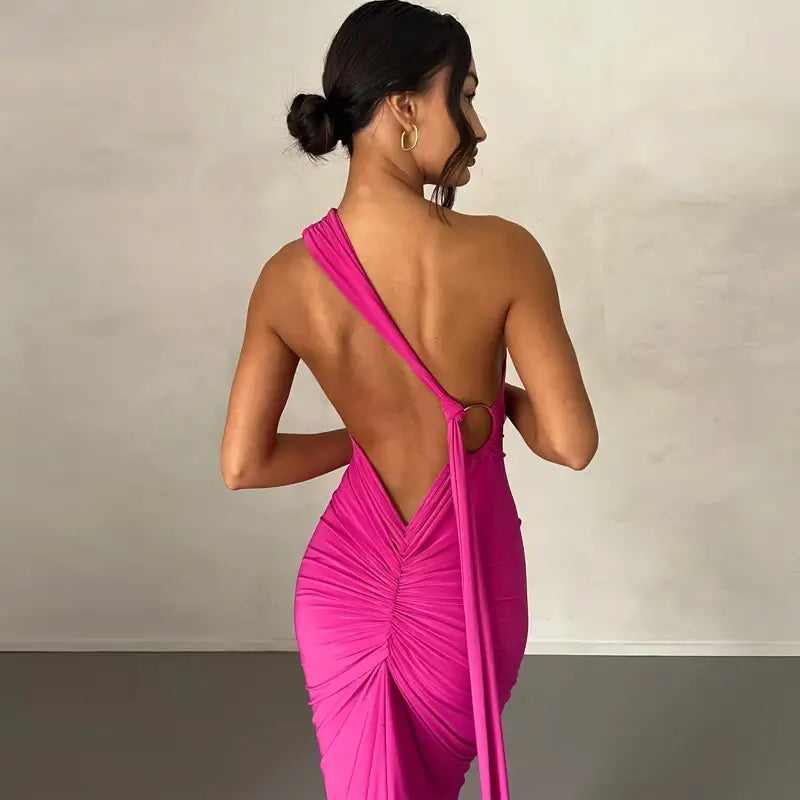 One Shoulder Backless Bodycon Dresses - Ruth