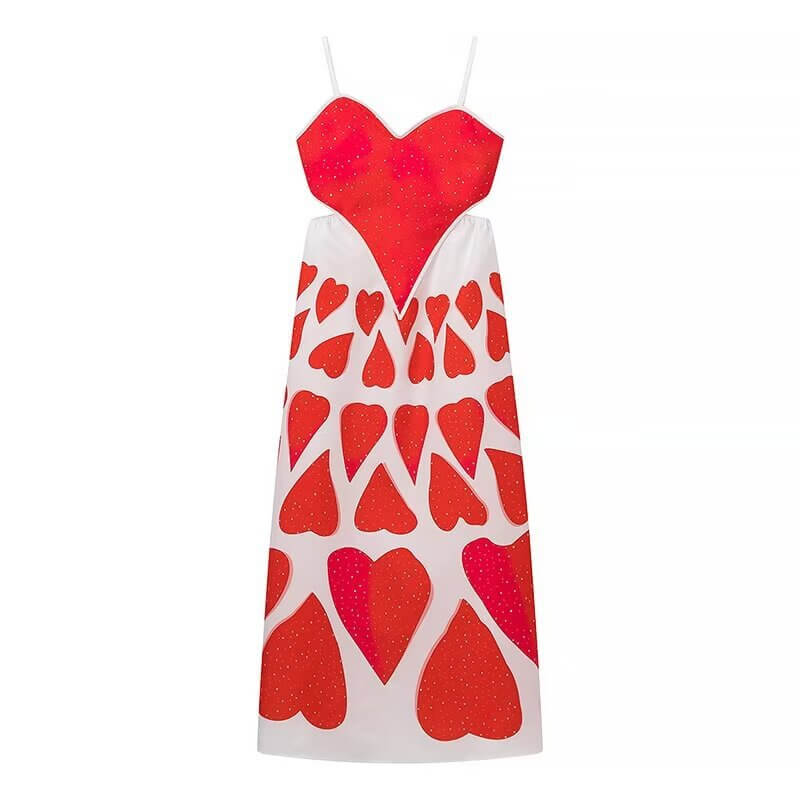 Heart Spaghetti Strap Dress - Nadja