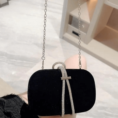 Luxury Fashionable Velvet Handle Clutch - Sophie