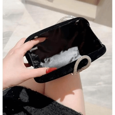 Luxury Fashionable Velvet Handle Clutch - Sophie