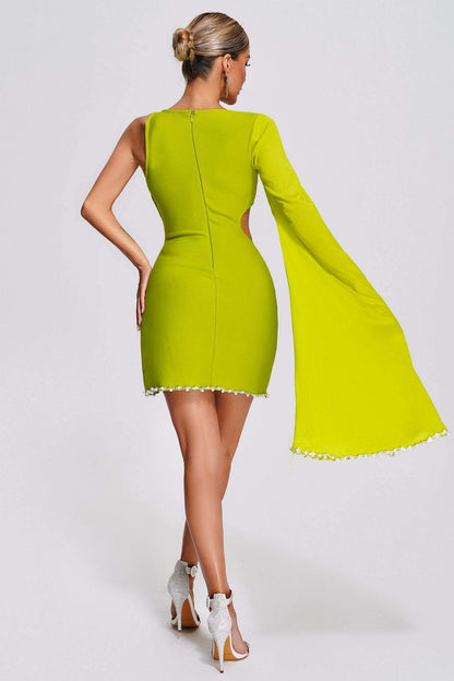 Single Sleeve Cut Out Dress - Gani