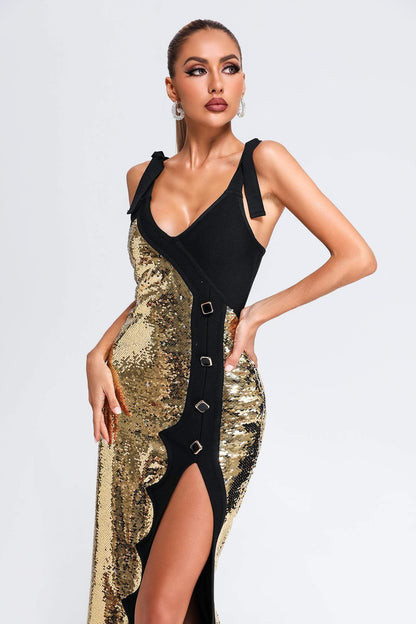 Sequin Patchwork Dress - Louise