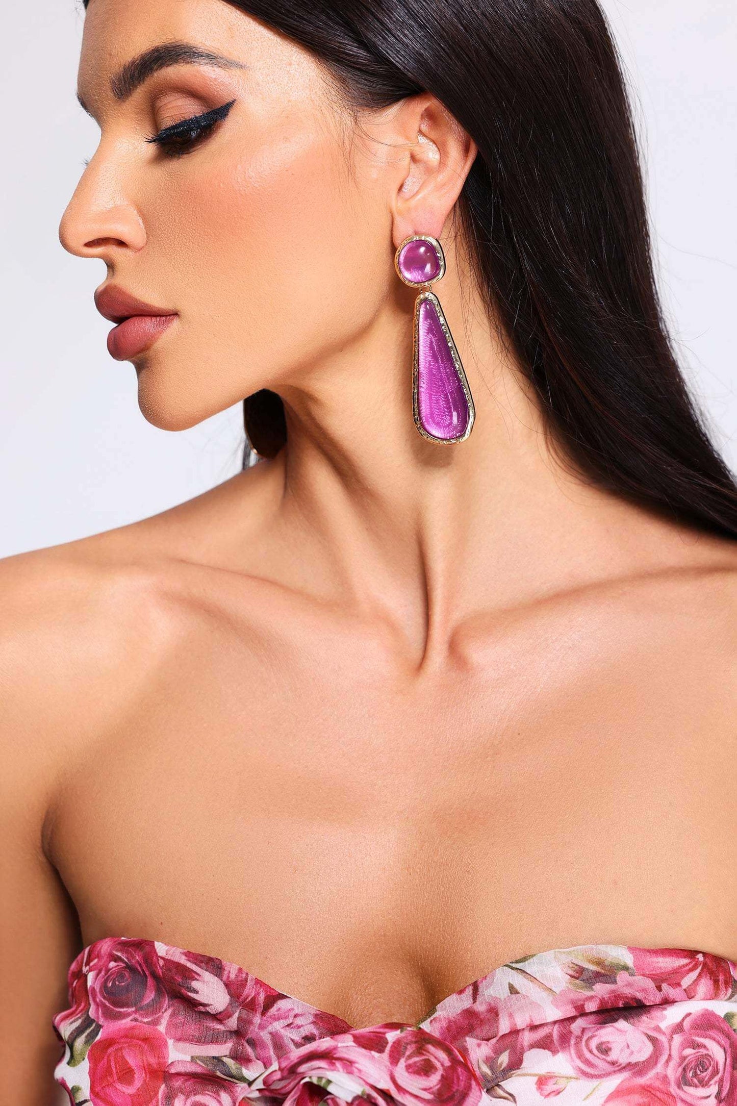 Resin Water Drop Earring - Raenya