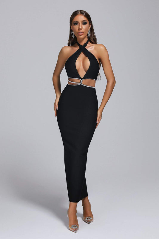 Hollow Out Bandage Dress - Suria