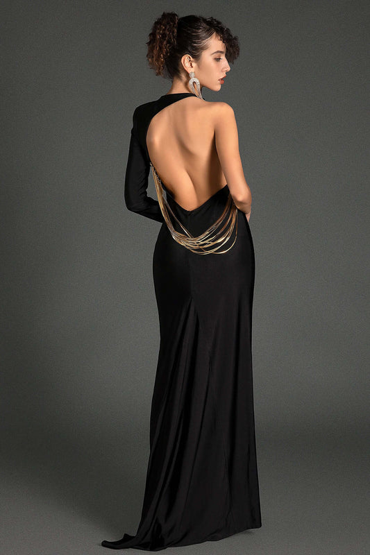 Backless Chain Maxi Dress - Lori