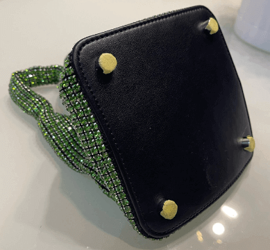 Handle Rhinestones Bag - Ariel