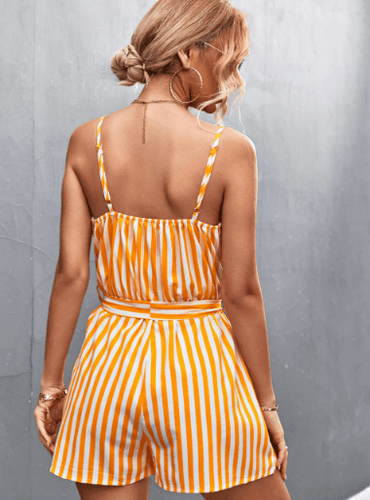 Sleeveless Jumpsuit with Stripes - Greece