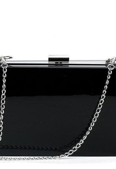 Black Acrylic Evening Clutch - Cora