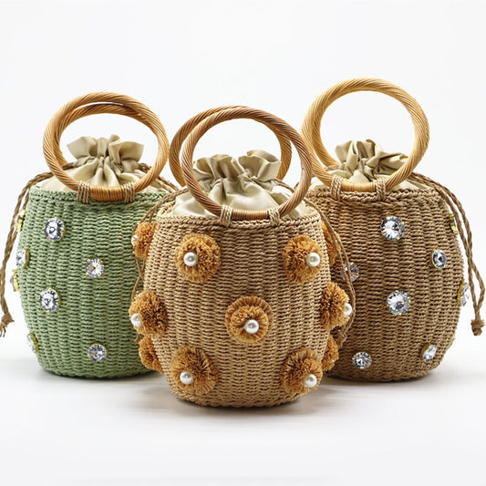 Handmade Rhinestone Bag - Santorini