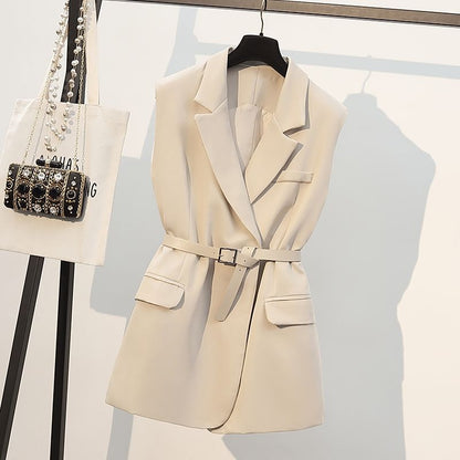 Belt Vest Fancy Coat - Linna