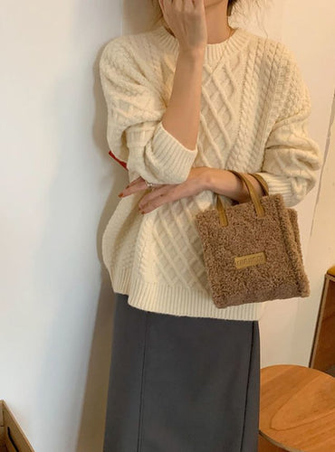 Lamb Wool Shoulder Bag - Anne
