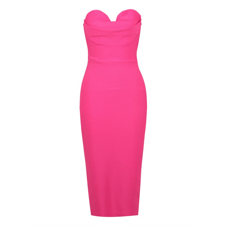 Bodycon Bandage Midi Dress - Jully